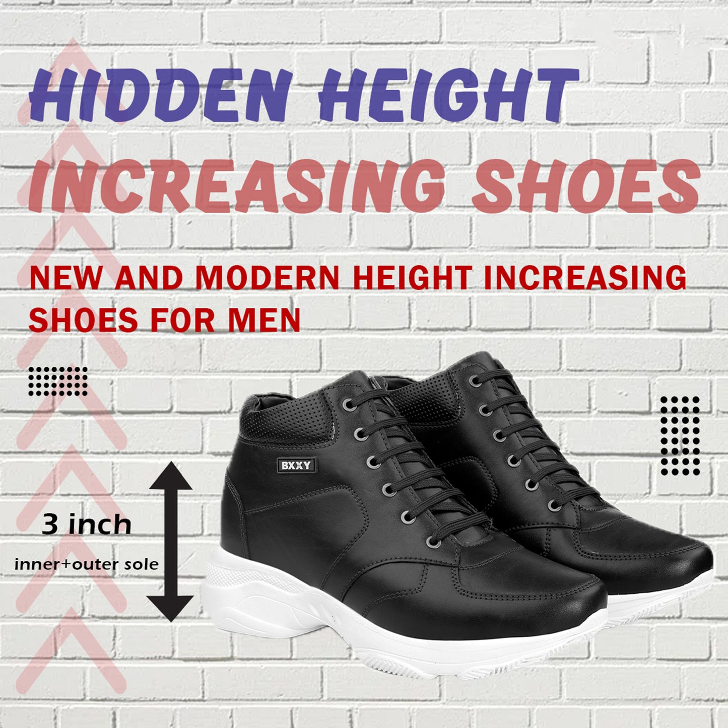 BXXY Elevator Shoes Smart Stylish & Comfortable Height Increasing Footwear