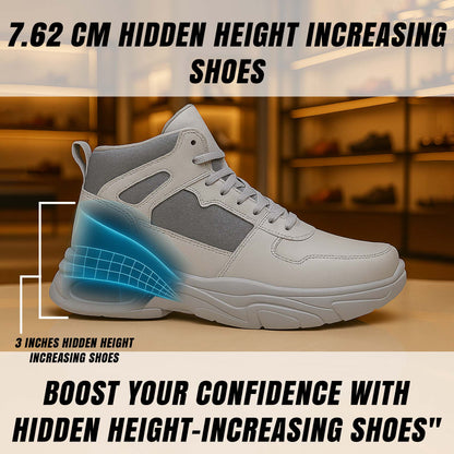 Men’s Hidden Height Shoes, 3 Inch Elevator Sneakers for Everyday Confidence