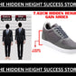 Men's 3 Inch Hidden Height Increasing Shoes