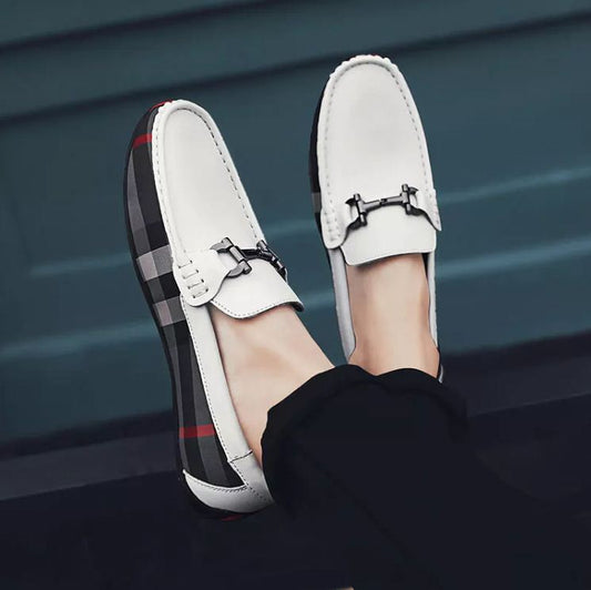 Bxxy's Stylish And Comfortable Checker Loafers for Men