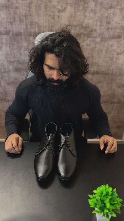 BXXY 9 cm (3.5 Inch) Hidden Height Increasing Lace-Up Derby Shoes