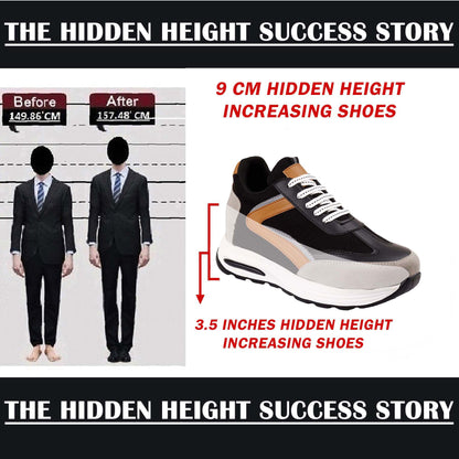 Bxxy Mens 9cm Height Increasing Sports Shoes Hidden Elevator Boost
