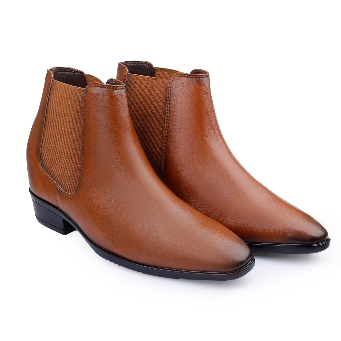Men's Height Increasing Chelsea Boots – 3.5 Inch (9CM) Lift, Invisible Heel