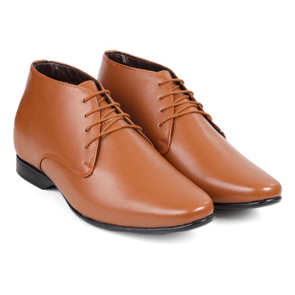 BXXY Mens 3.5 Inch Hidden Height Increasing Formal Office Wear Lace up Boots