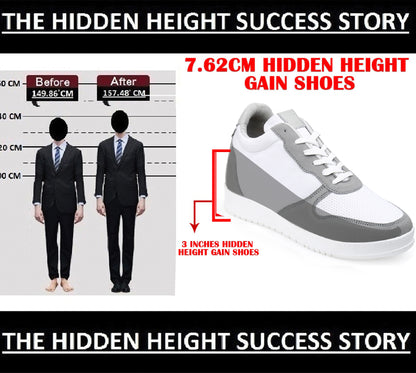 Men's 3 Inch Hidden Height Increasing Shoes