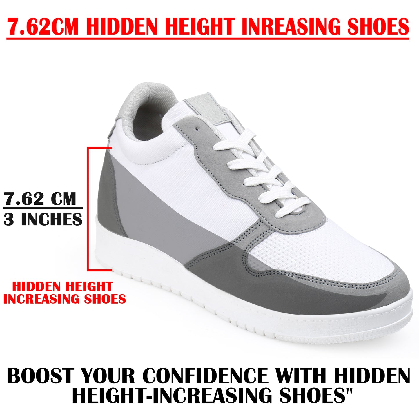 Bxxy 3-Inch Lift for Casual & Gym Wear