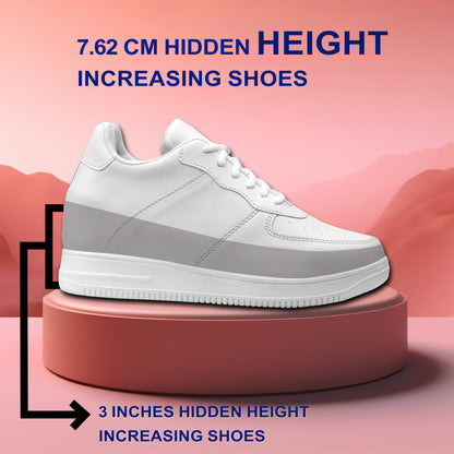 BXXY Invisible Height Boost Shoes for Men 3 Inch Lift Casual Sneakers