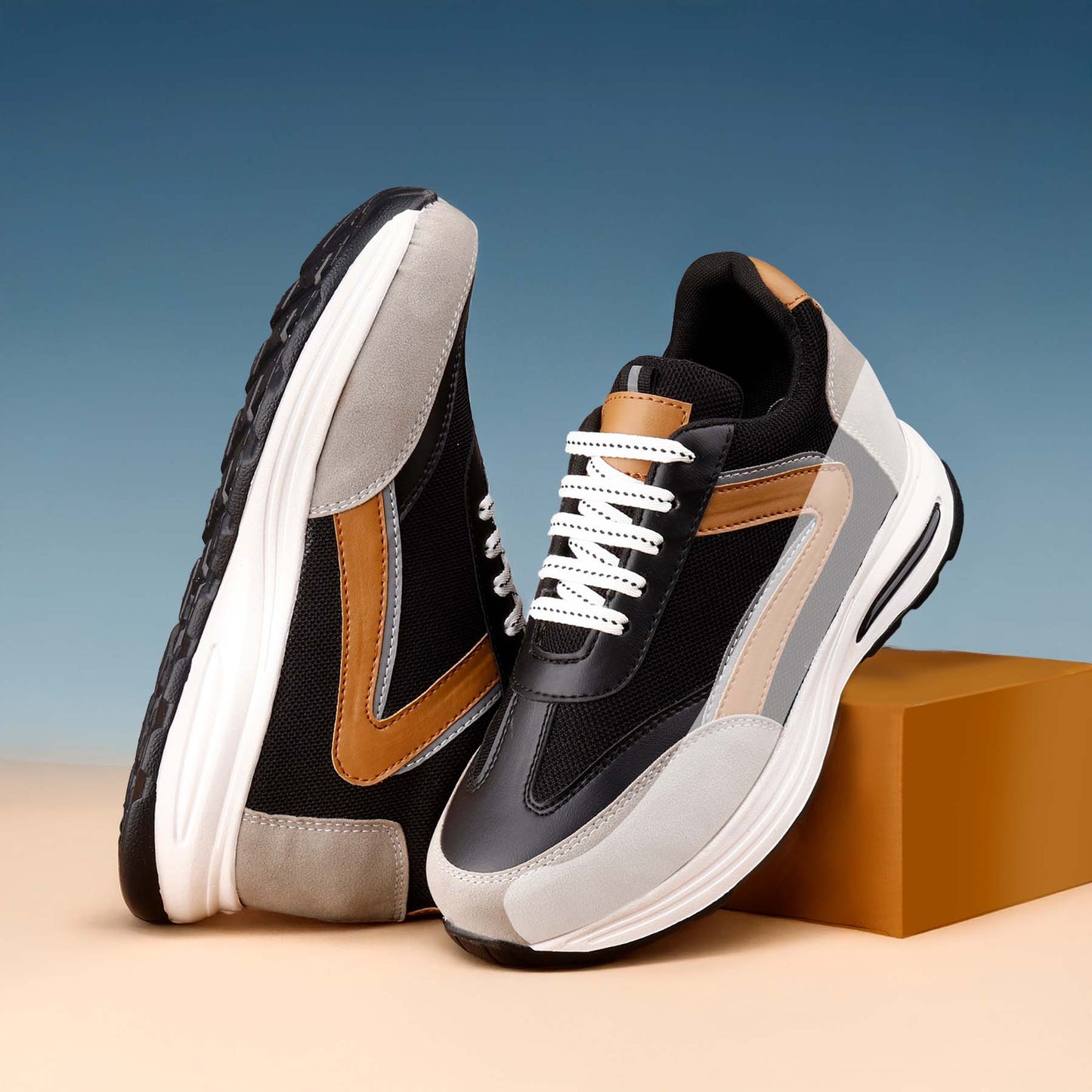 Bxxy Mens 9cm Height Increasing Sports Shoes Hidden Elevator Boost