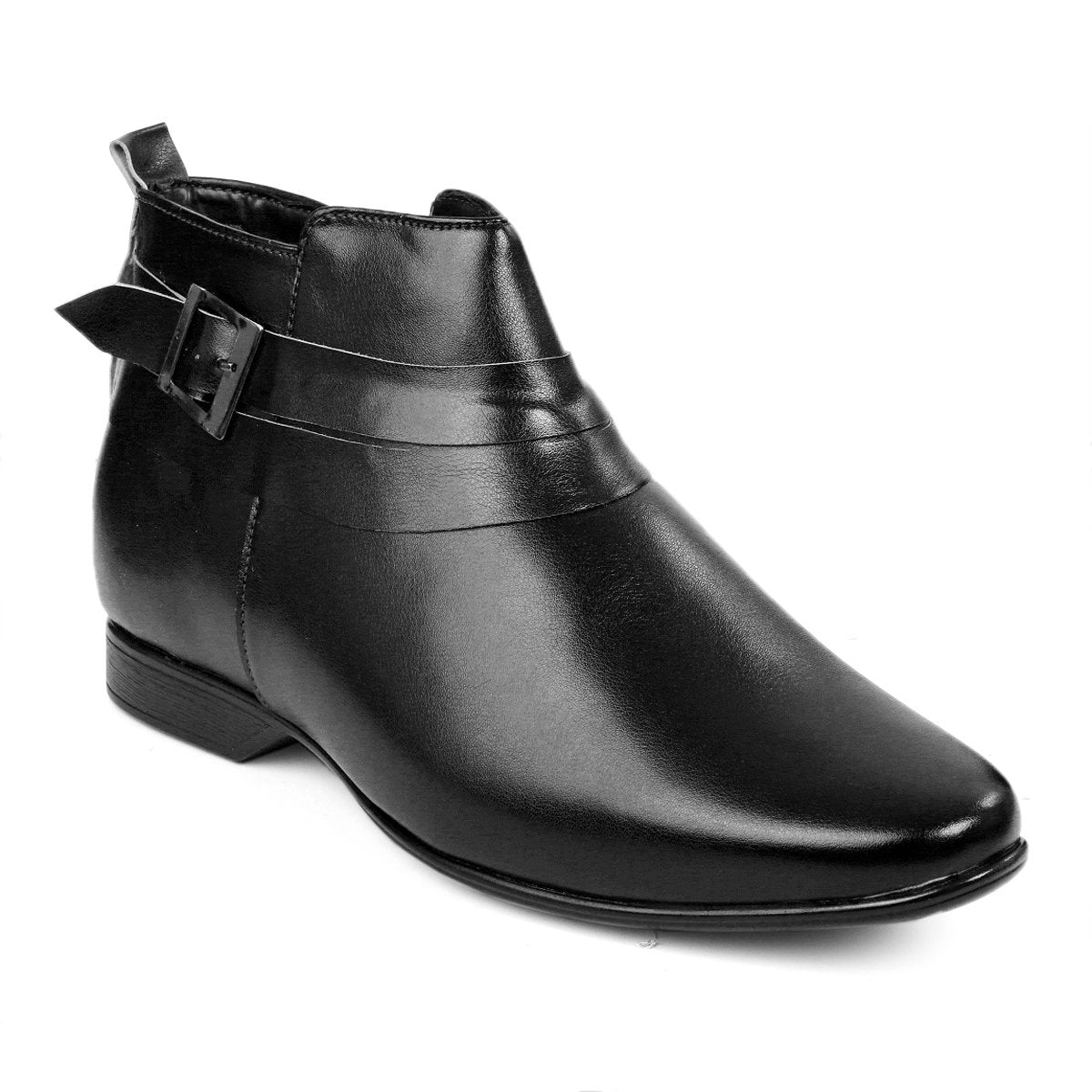 BXXY 3.5 Inch Height Increasing Formal and Casual Pu Leather Derby Boots for All Ocassions