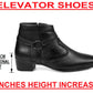 BXXY Men's New Height Increasing with Strapped Zipper and Buckle Boots for All Occassions and All Seasons