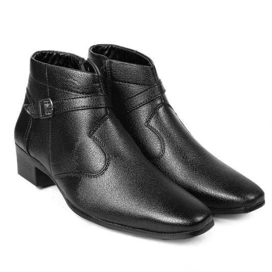 BXXY Men's New Height Increasing Strap and Buckle Boots