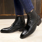Men's Latest Formal / Semi-Formal Cow Boy Ankle Zipper Lace-Up Brogue Boots