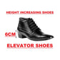 Men's Height Increasing Derby Faux Leather Formal Wear Boots