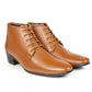 Men's Height Increasing Derby Faux Leather Formal Wear Boots