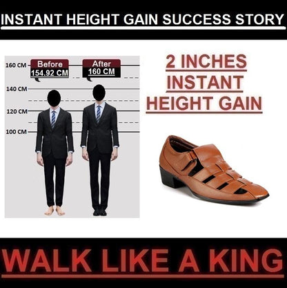 Bxxy Men's Height Increasing Formal Roman Sandals
