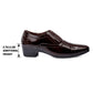 Men/s Height Increasing Faux Leather Oxford Semi Brogue Formal Black Lace-Up Shoes