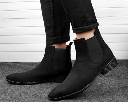 Men's Vegan Suede Material Formal & Casual Party Wear Chelsea Boots