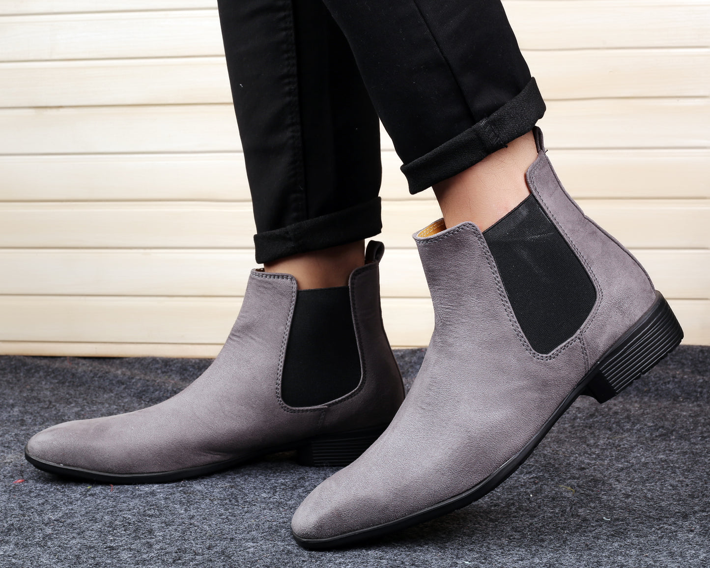 Men's Vegan Suede Material Formal & Casual Party Wear Chelsea Boots