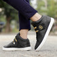 Men/s Faux Leather Casual Sneakers With Lace And Strap Boots