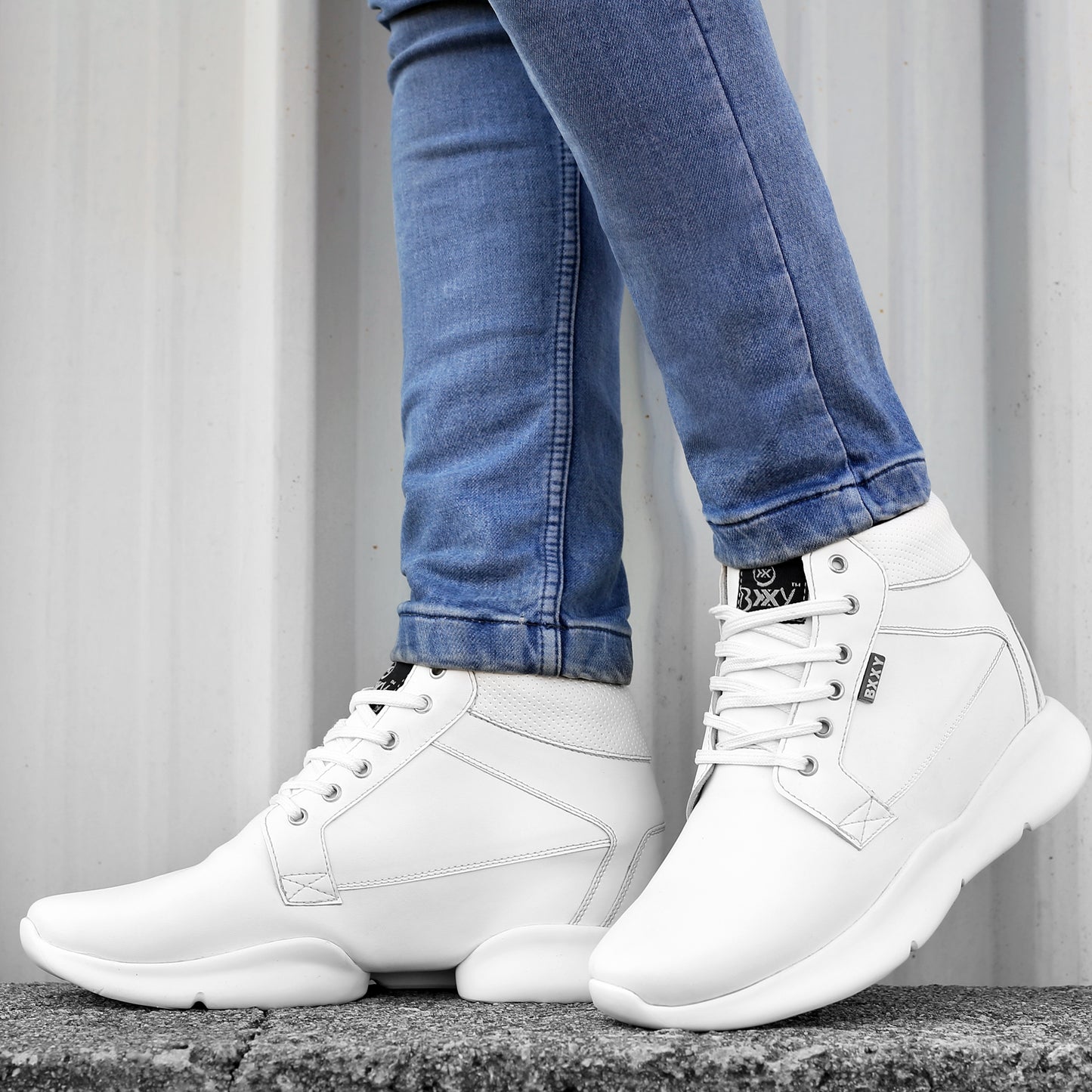 Bxxy's Men 3 Inch Hidden Height Increasing/Elevator Casual Lace-up Outdoor Sneaker Boot