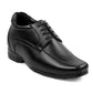 BXXY Men's 3 Inches Hidden Height Increasing Faux Leather Formal Derby Lace-up Elevator Shoes