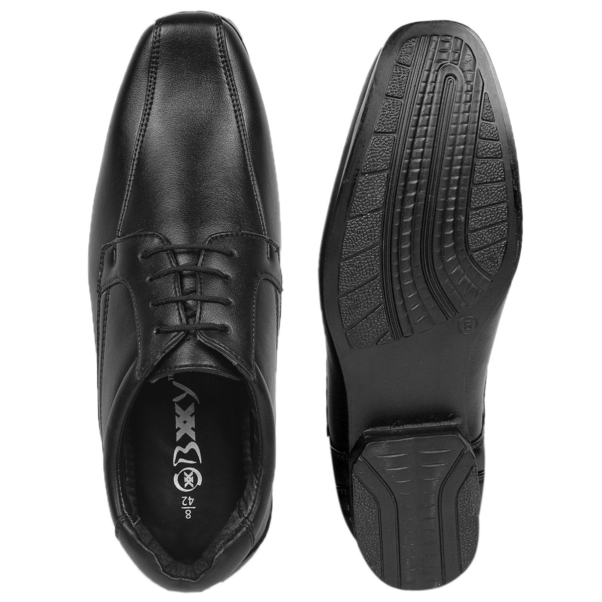 Bxxy's Faux Leather Partywear Lace-up Formal Shoes for Men