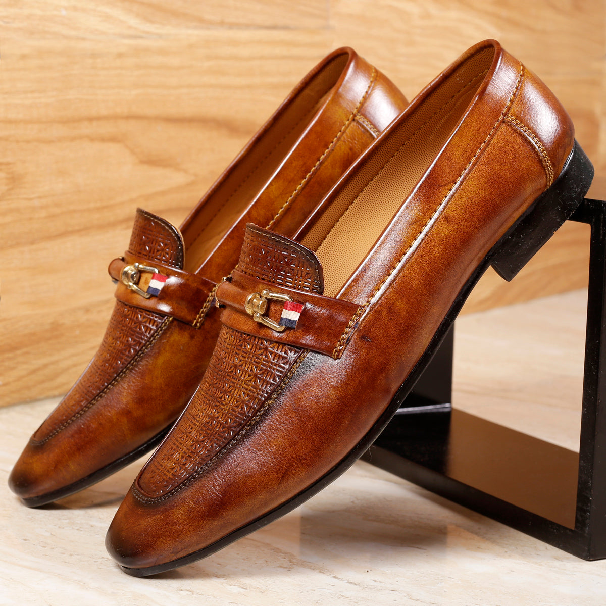 BXXY Men's Faux Leather Casual Mocassins Slip-on Shoe