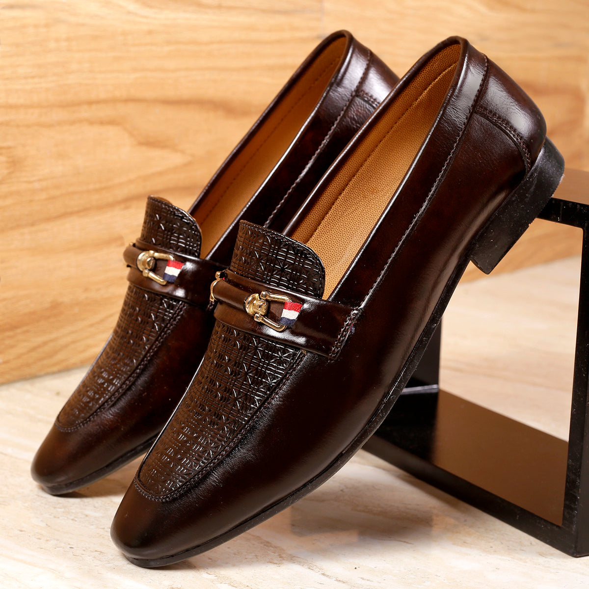 BXXY Men's Faux Leather Casual Mocassins Slip-on Shoe