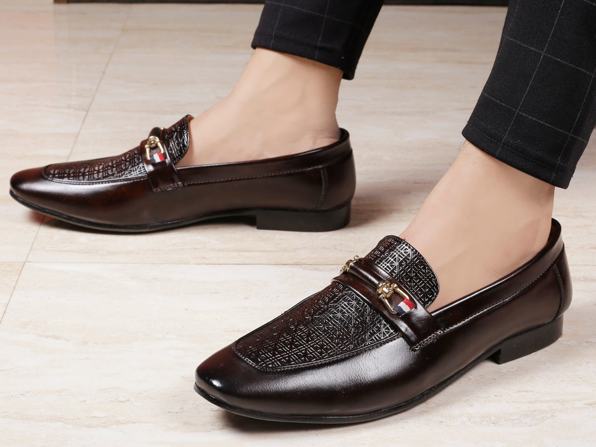 BXXY Men's Faux Leather Casual Mocassins Slip-on Shoe