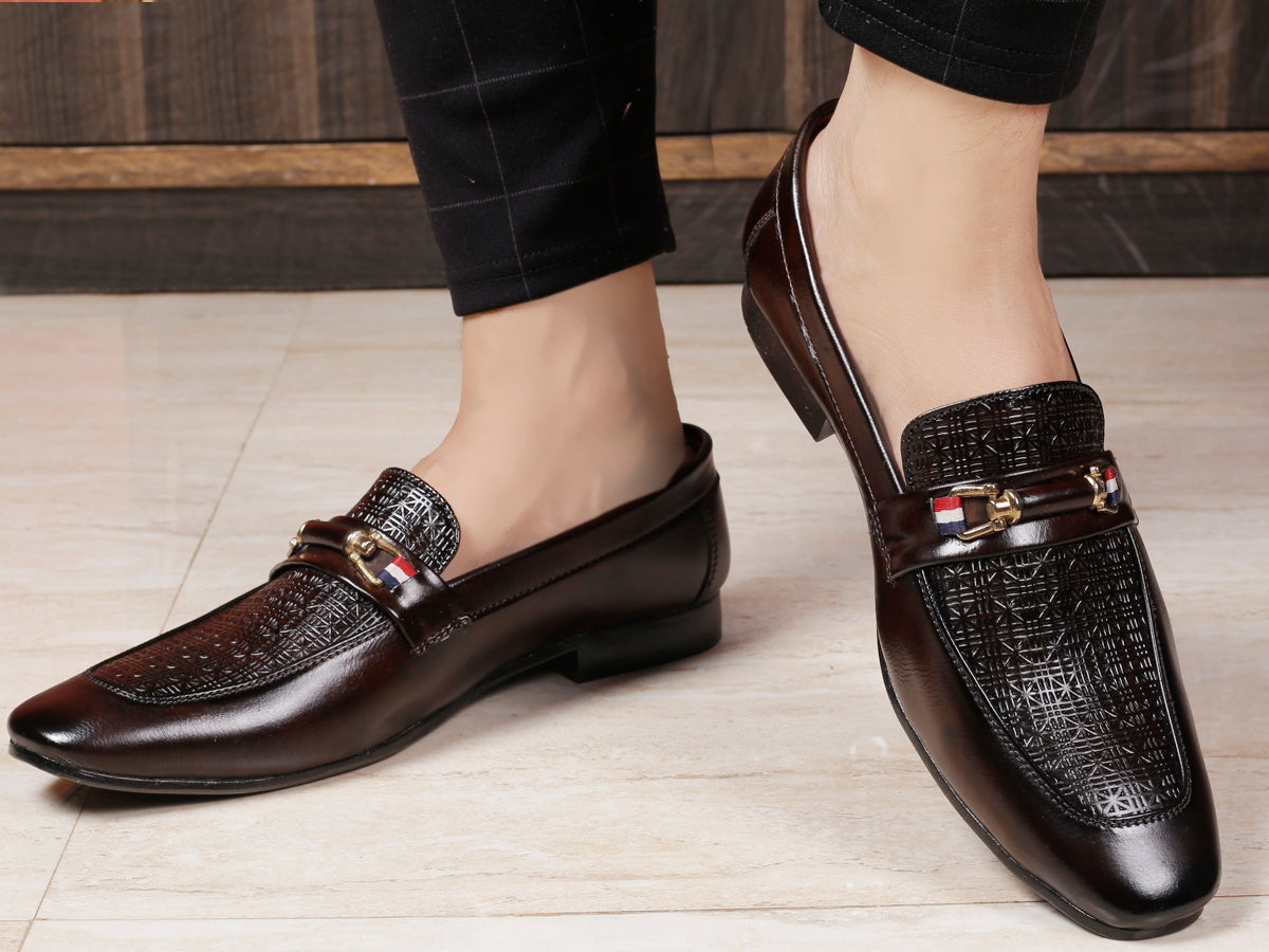 BXXY Men's Faux Leather Casual Mocassins Slip-on Shoe