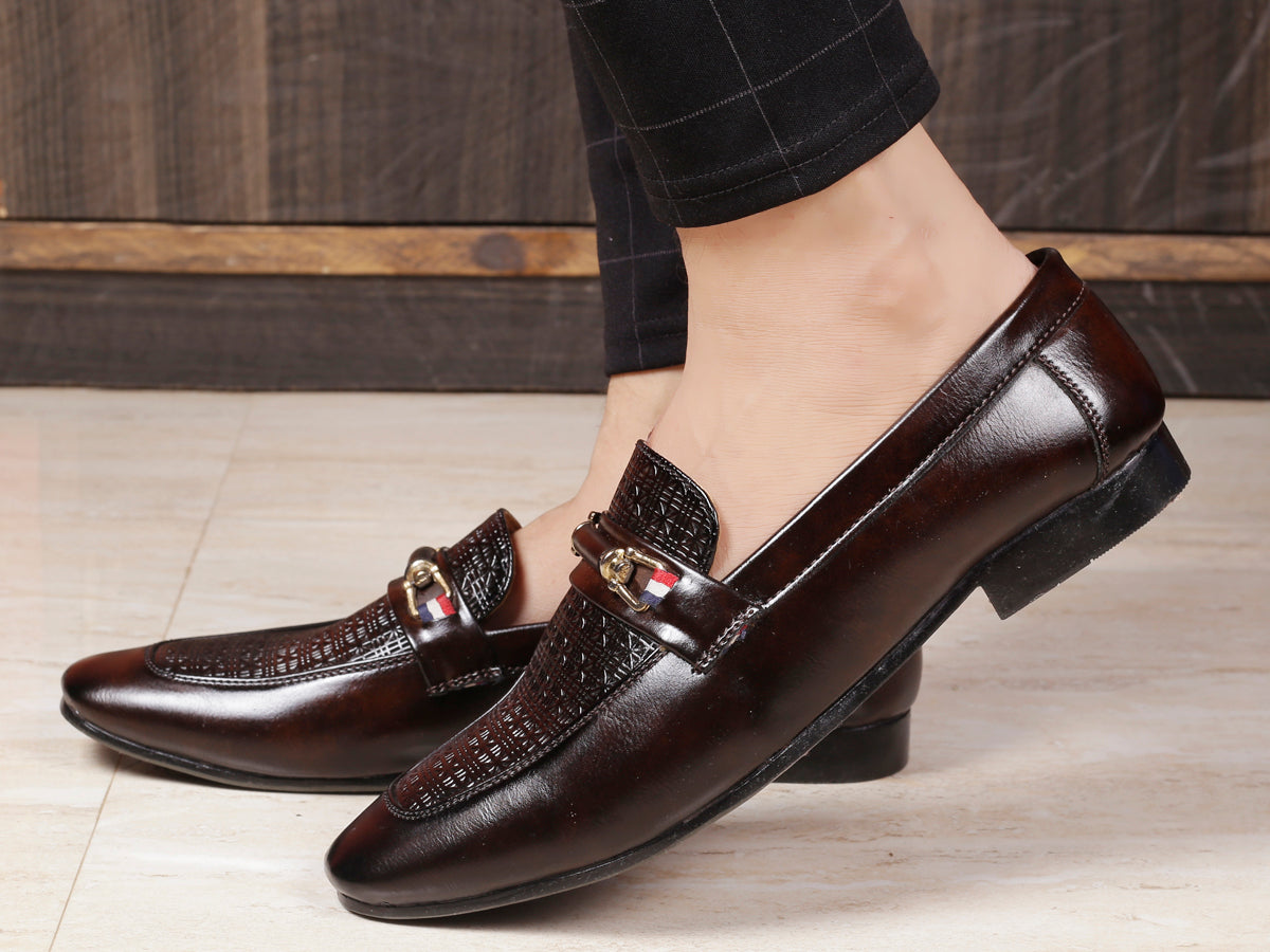 BXXY Men's Faux Leather Casual Mocassins Slip-on Shoe