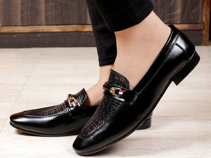BXXY Men's Faux Leather Casual Mocassins Slip-on Shoe