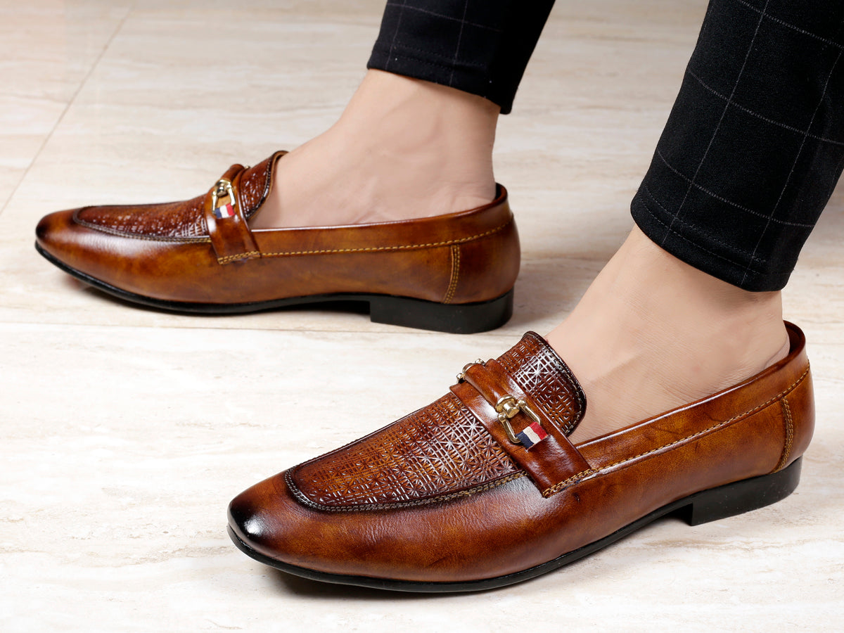 BXXY Men's Faux Leather Casual Mocassins Slip-on Shoe
