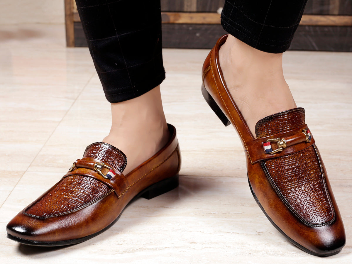 BXXY Men's Faux Leather Casual Mocassins Slip-on Shoe