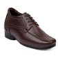 BXXY Men's 3 Inches Hidden Height Increasing Faux Leather Formal Derby Lace-up Elevator Shoes
