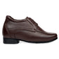 BXXY Men's 3 Inches Hidden Height Increasing Faux Leather Formal Derby Lace-up Elevator Shoes