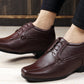 BXXY Men's 3 Inches Hidden Height Increasing Faux Leather Formal Derby Lace-up Elevator Shoes