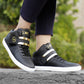 Men/s Faux Leather Casual Sneakers With Lace And Strap Boots