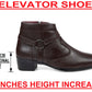 BXXY Men's New Height Increasing with Strapped Zipper and Buckle Boots for All Occassions and All Seasons