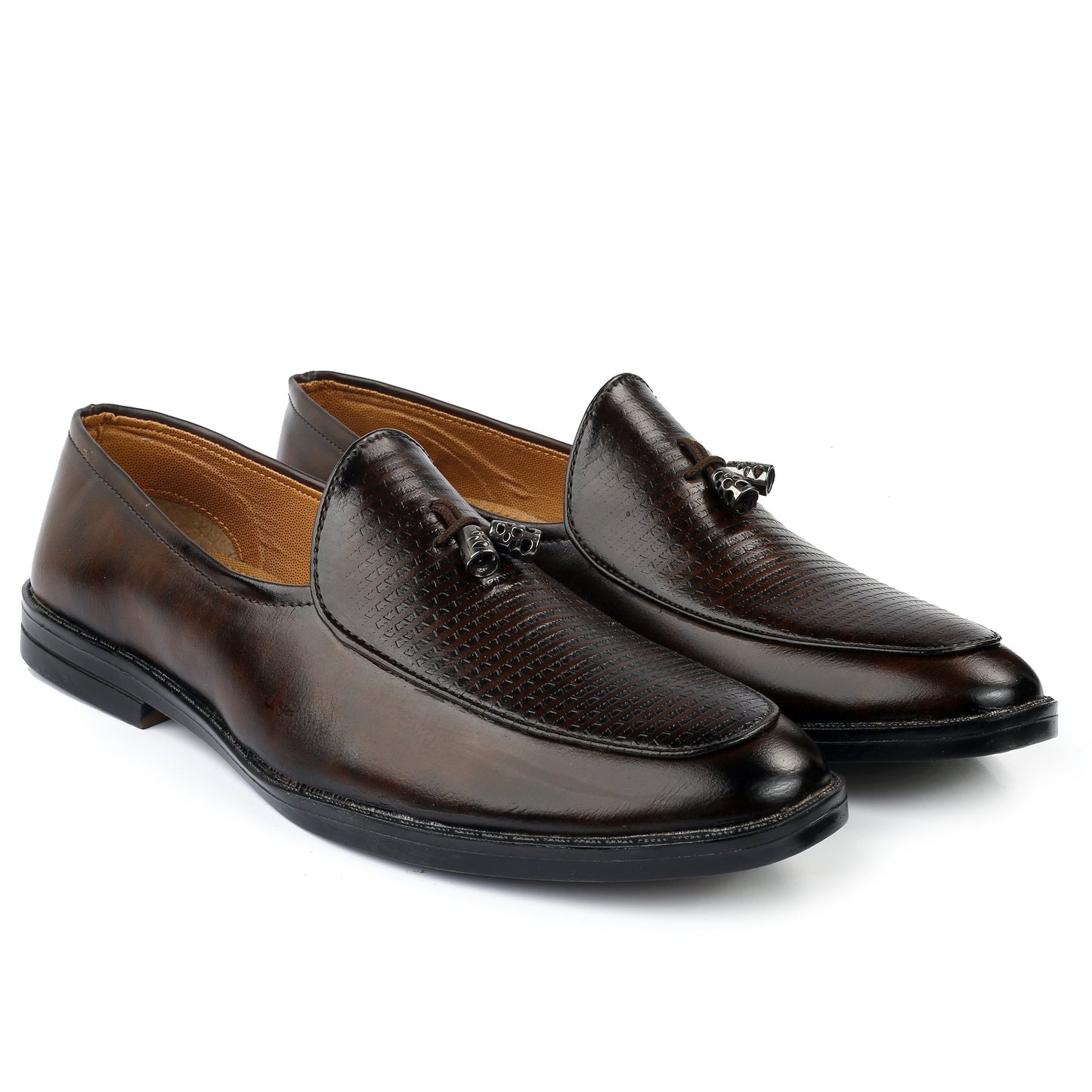 BXXY Men's Stylish Formal Faux Leather Mocassins Slip-On Shoes