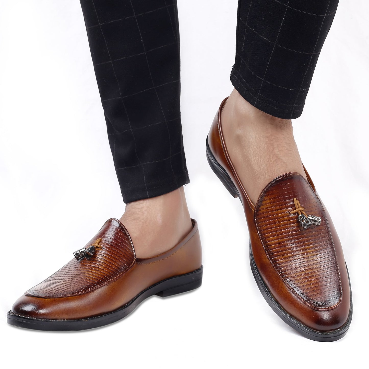 BXXY Men's Stylish Formal Faux Leather Mocassins Slip-On Shoes