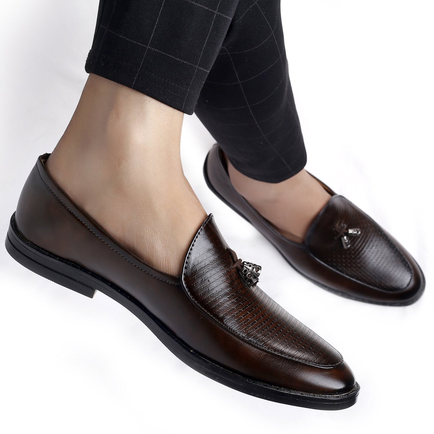 BXXY Men's Stylish Formal Faux Leather Mocassins Slip-On Shoes