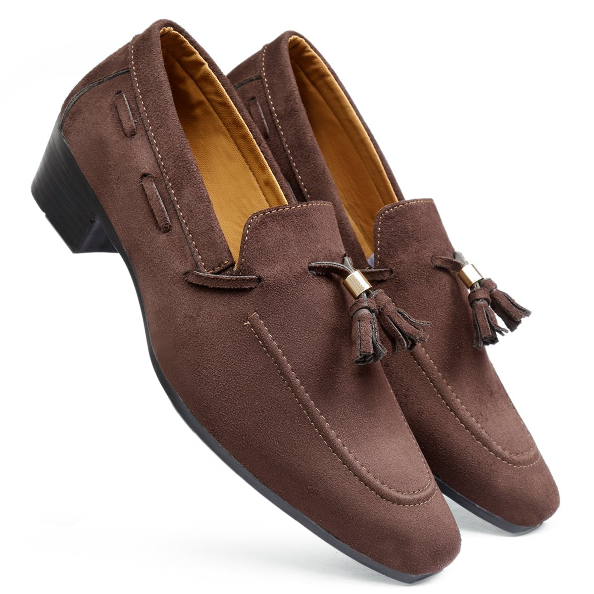 BXXY Mens Suede Height Increasing Casual Moccasins Shoes All Occasions