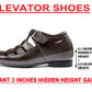 BXXY 3 Inch (7.6 cm) Height Increasing Casual Leather Roman Sandals for All Occasions (Instant 3 Inches Hidden Height Gainer)