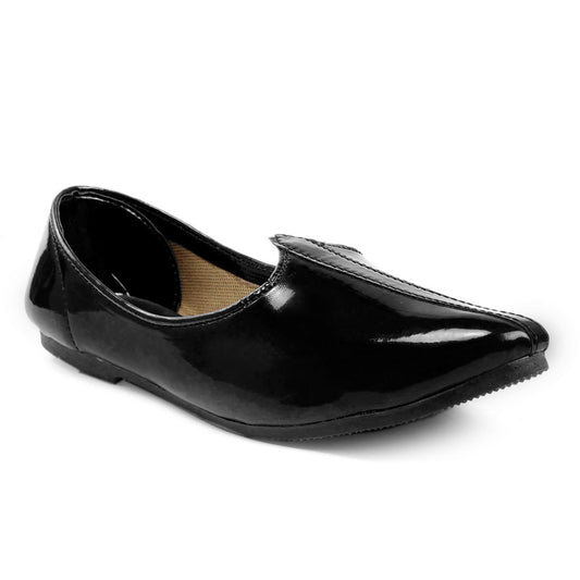 BXXY Men's Patent Faux Leather Jutti's, Nagra's and Mojari's