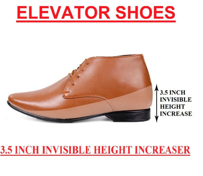 BXXY Mens Formal Height Increasing Derby Shoes Lift upto 9CM