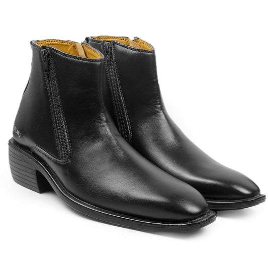 Men's Height Increasing Formal Wear Zipper Boots