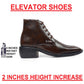 Men's Office Wear Formal Height Increasing Derby Lace-up Ankel Boots