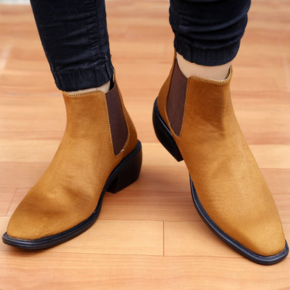 Men’s British-Style Suede Height Lift Boots