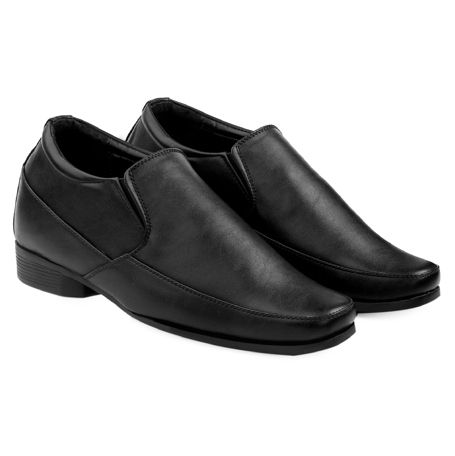 BXXY 9 cm (3.5 Inch) Hidden Height Increasing Dress Slip-on Formal Faux Leather Shoes for Men